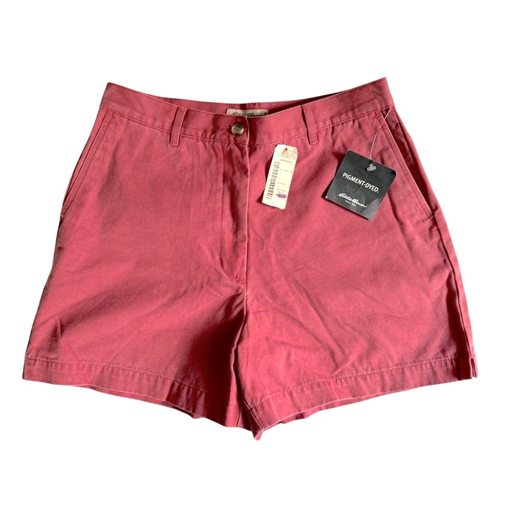 Eddie Bauer | Size 6 Petite, Pink Pigment-Dyed Chino Shorts, NWT